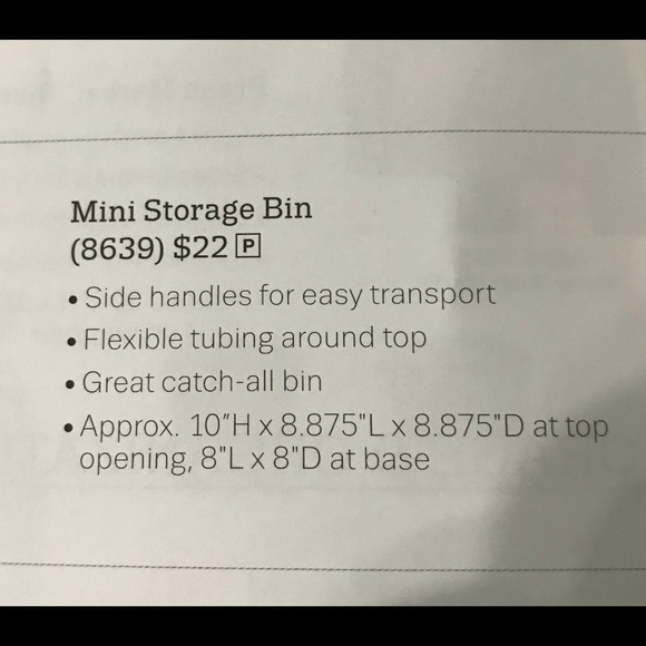 Mini Storage bin - Picture 2 of 2